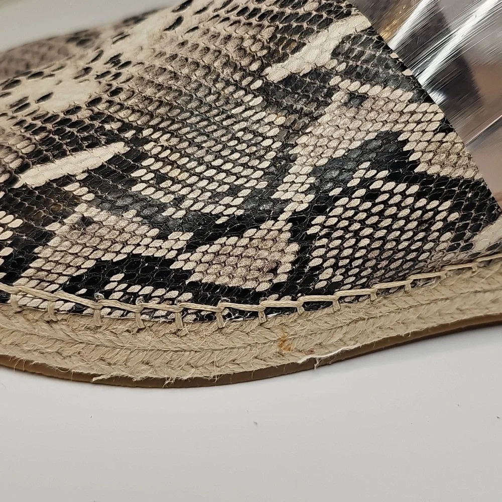 Halogen Women's Snake Print Espadrille‎ Mules Size  9